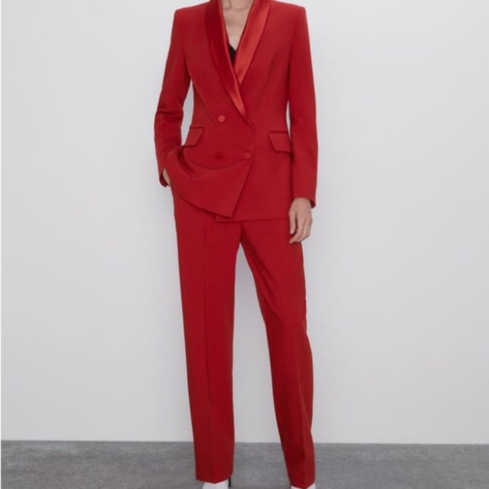 Red Tuxedo Suit from Zara